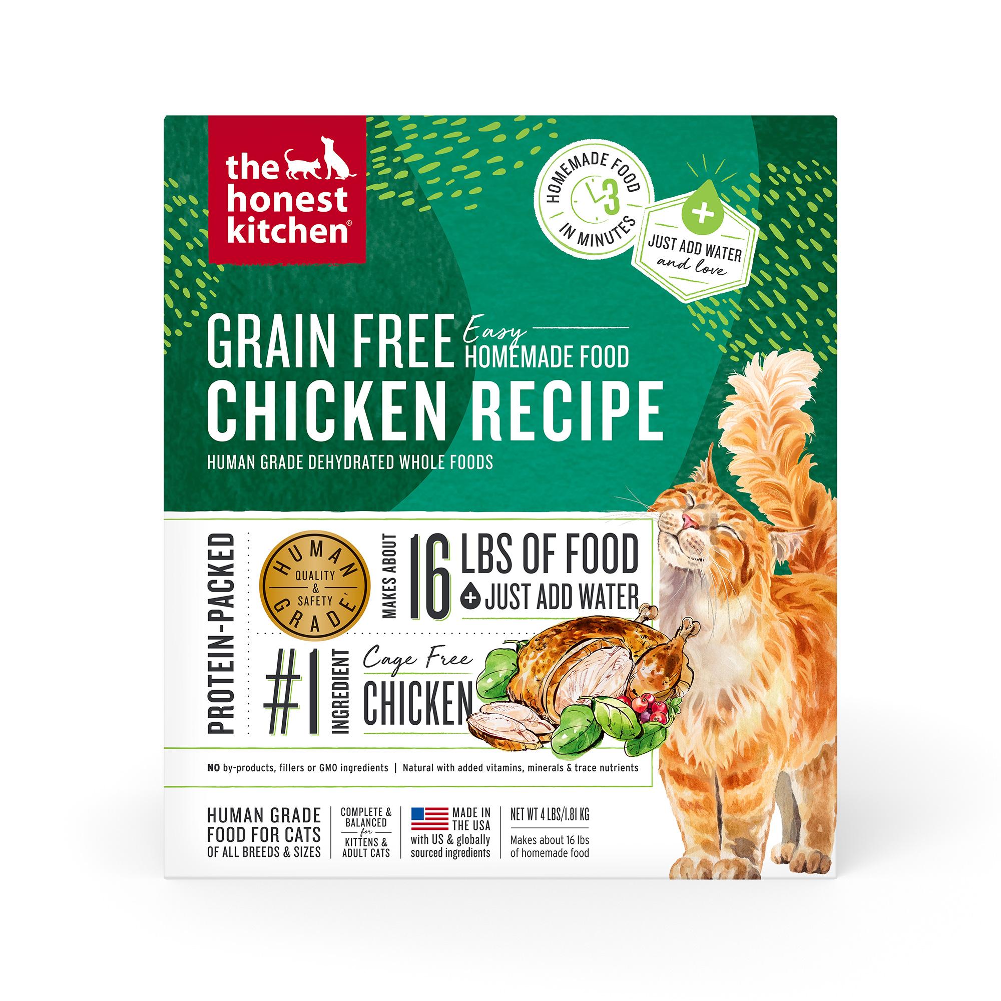 The Honest Kitchen Chicken Grain-Free Dehydrated Cat Food, 4-lb
