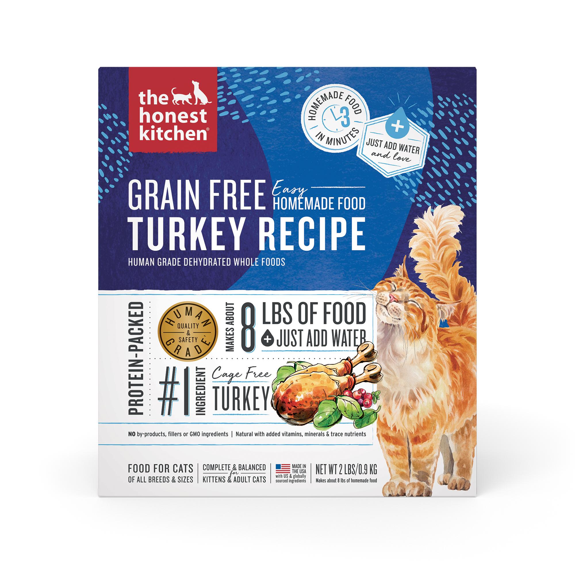 The Honest Kitchen Turkey Grain-Free Dehydrated Cat Food, 2-lb