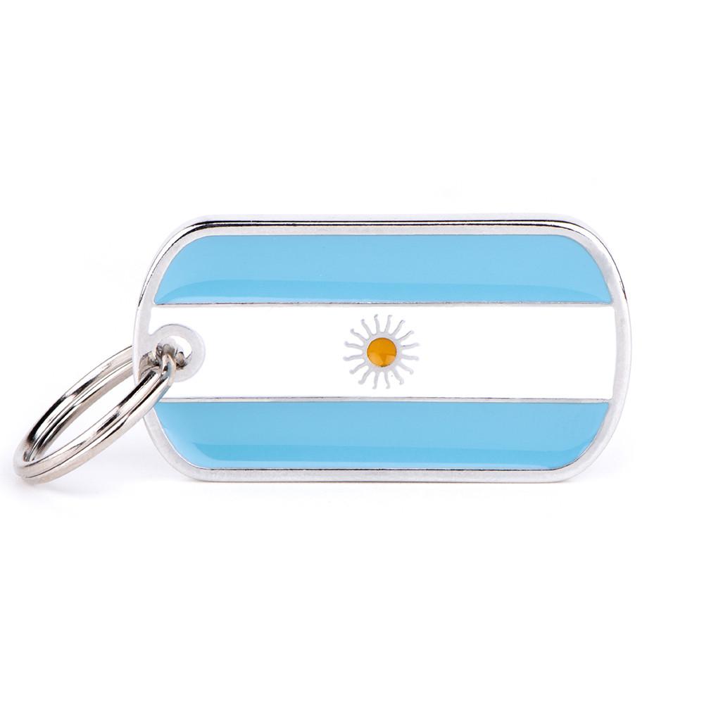 MyFamily Flags Argentina Pet ID Tag, Medium
