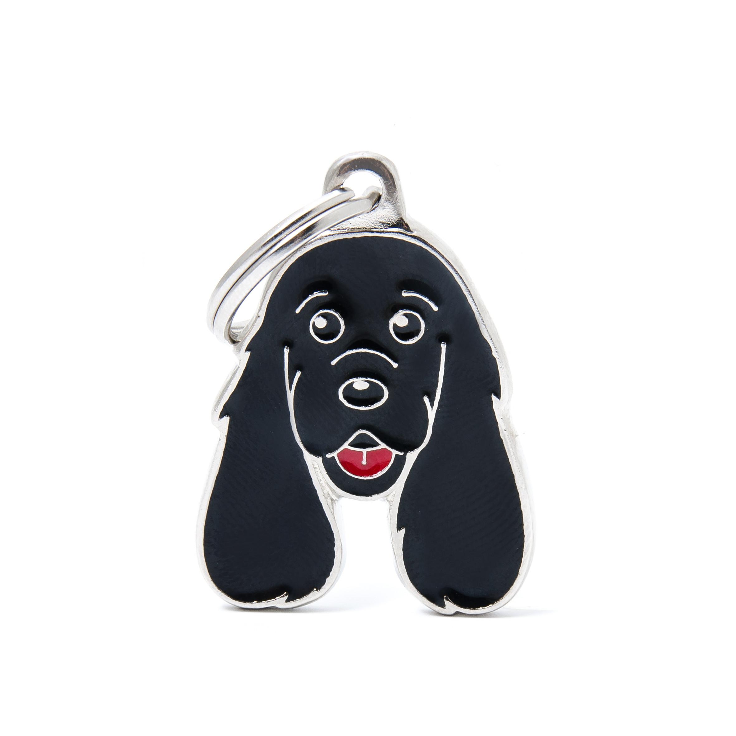 MyFamily Friends English Cocker Pet ID Tag, Black, Medium