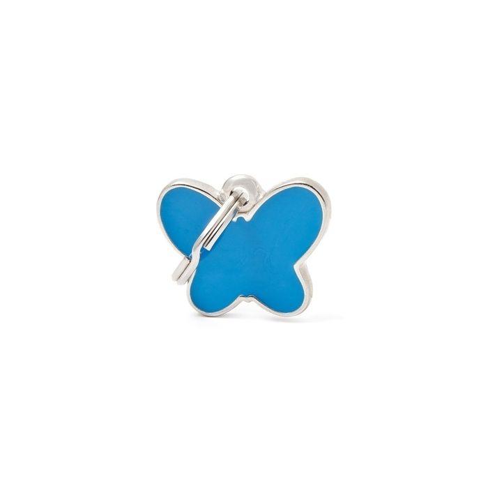 MyFamily Butterfly Pet ID Tag, Blue
