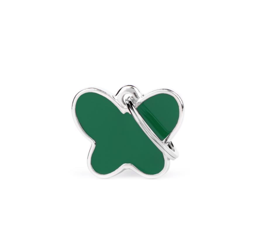MyFamily Butterfly Pet ID Tag, Green