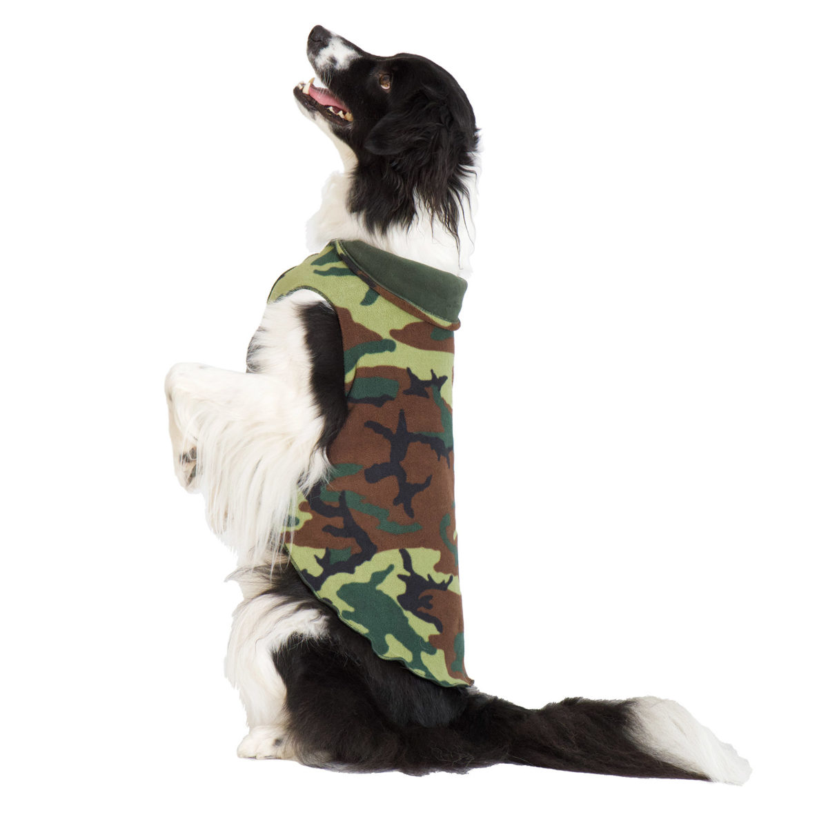 Goldpaw Duluth Double Fleece Dog Coat, Camo & Hunter, 26