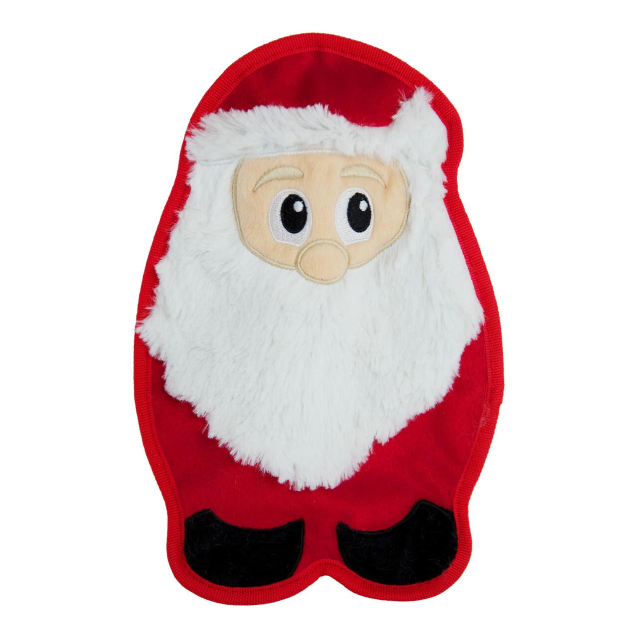Outward Hound Invincibles Santa Plush Dog Toy, Red