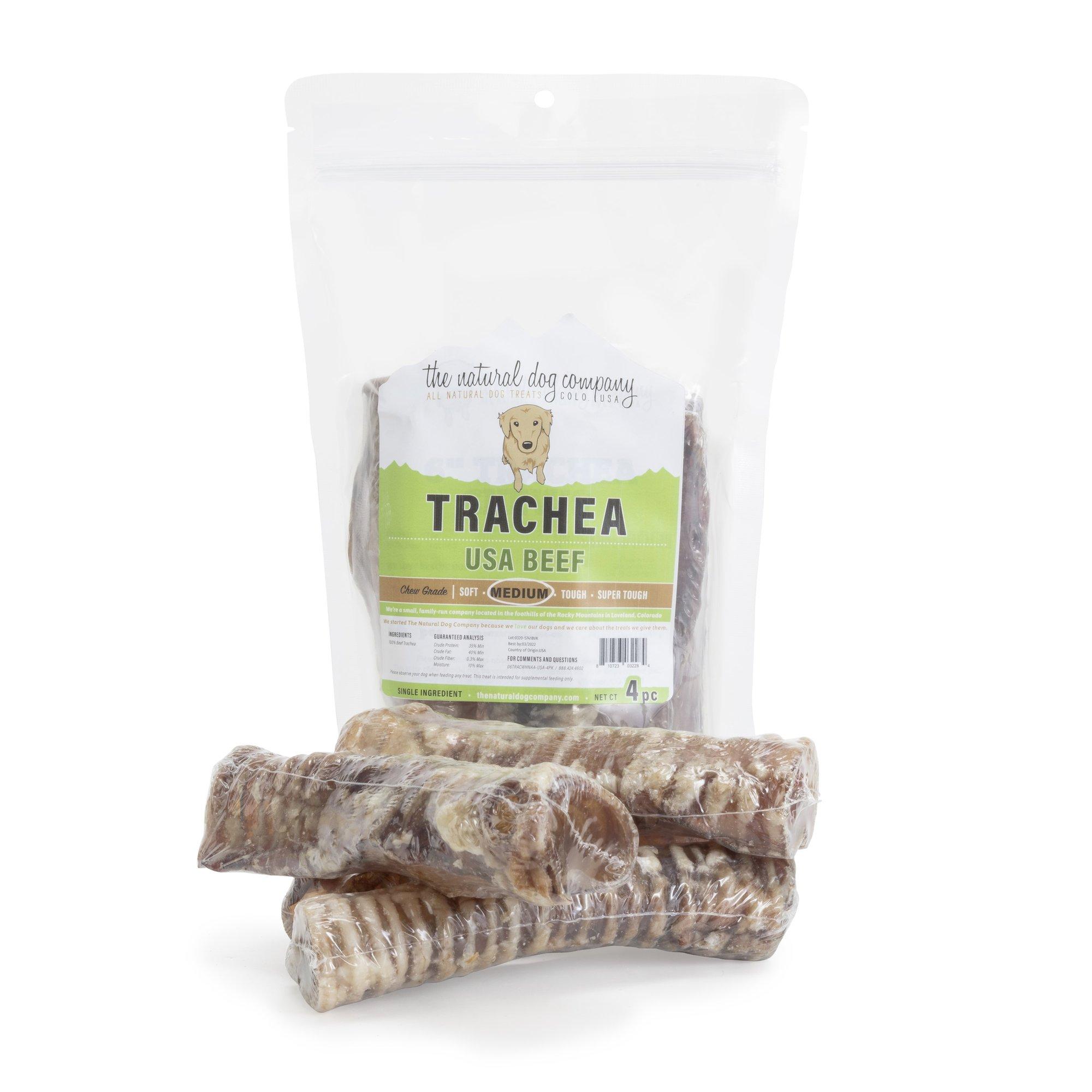 Tuesday's Natural Dog Company Beef Trachea Dog Treats, 6-in, 4-count