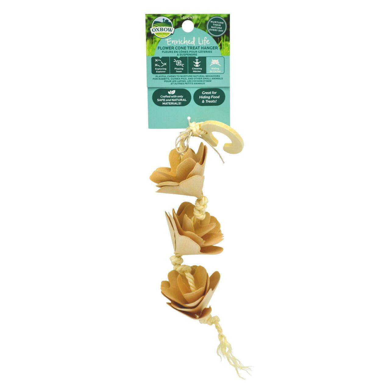 Oxbow Animal Health Enriched Life Flower Cone Treat Hanger Small Animal Toy