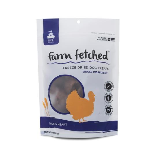 KCC Naturals Farm Fetched Turkey Heart Freeze-Dried Dog Treats, 3-oz