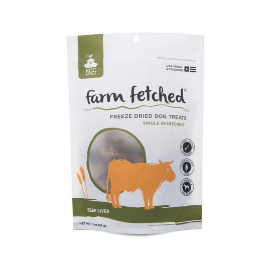 KCC Naturals Farm Fetched Beef Liver Freeze-Dried Dog Treats, 3-oz
