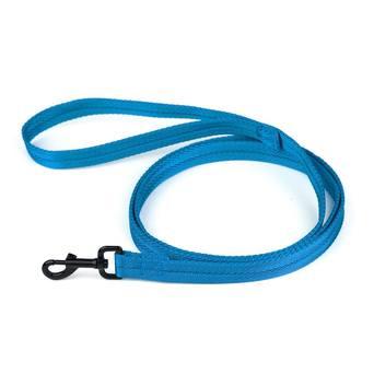 Dogline Nylon Flat Dog Leash, Cyan Blue