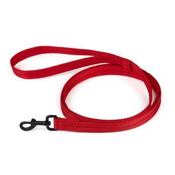 Dogline Nylon Flat Dog Leash, Red