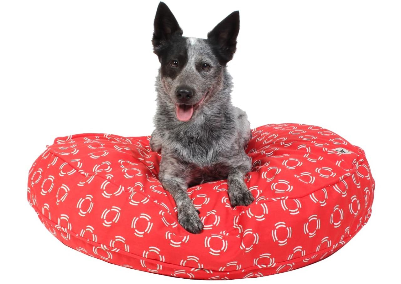 Molly Mutt Round Dog Bed Duvet Cover, Lady In Red