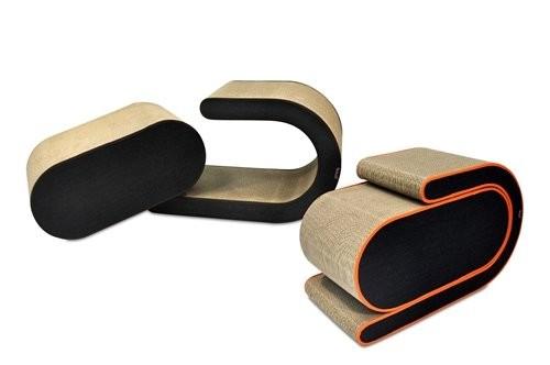 P.L.A.Y. The Arty Cat Scratcher, Denim & Mandarin