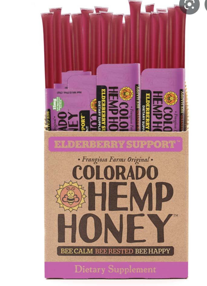 Colorado H Honey Sticks Elderberry Support Dietary Supplement