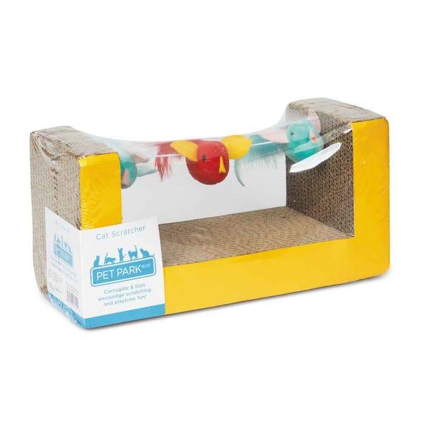 Pet Park Blvd Scratcher with Birds Cat Toy