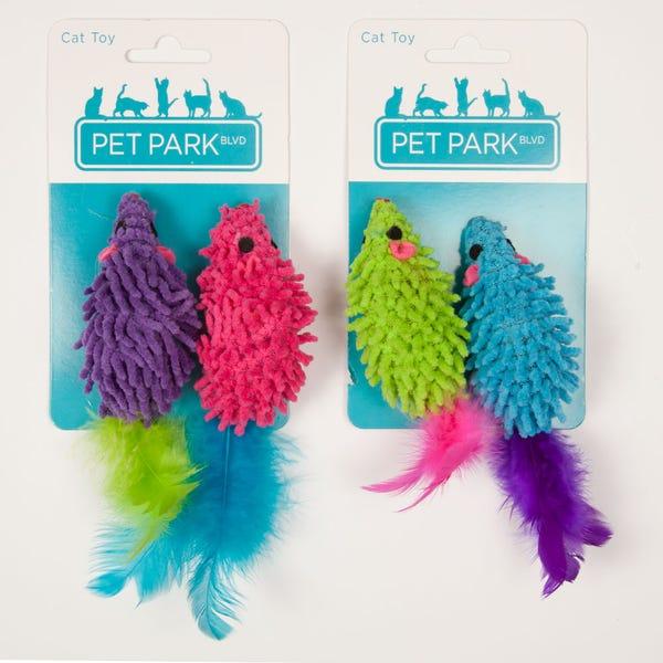 Pet Park Blvd Noodle Mice Cat Toy, 2-pk