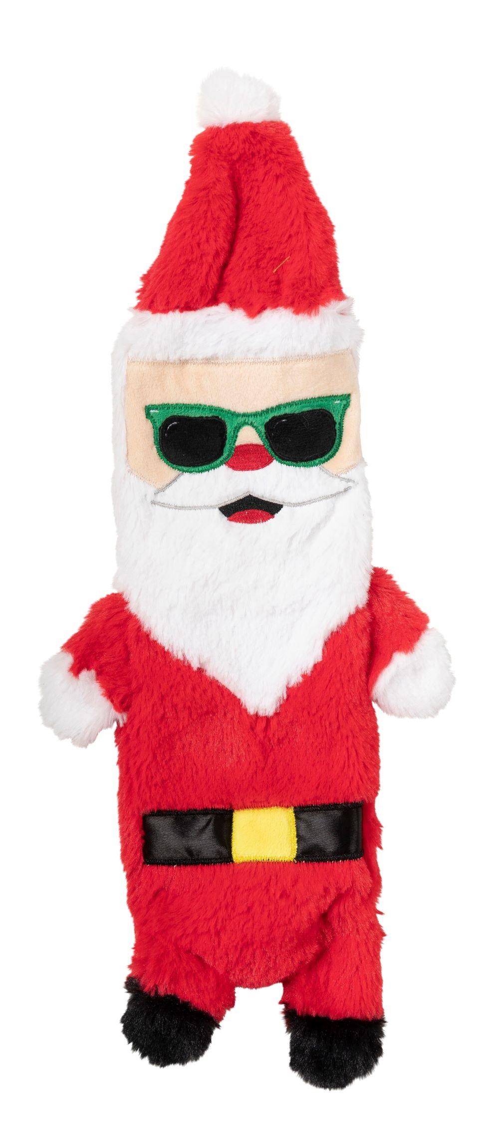 FuzzYard Flatout Christmas Santa Dog Toy, Medium