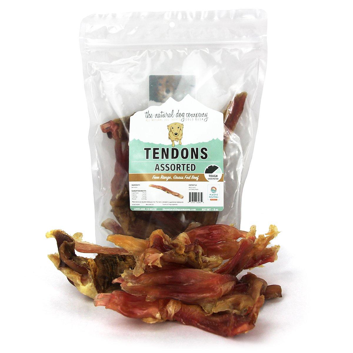 Tuesday's Natural Dog Company Beef Tendons Dog Treats, Assorted