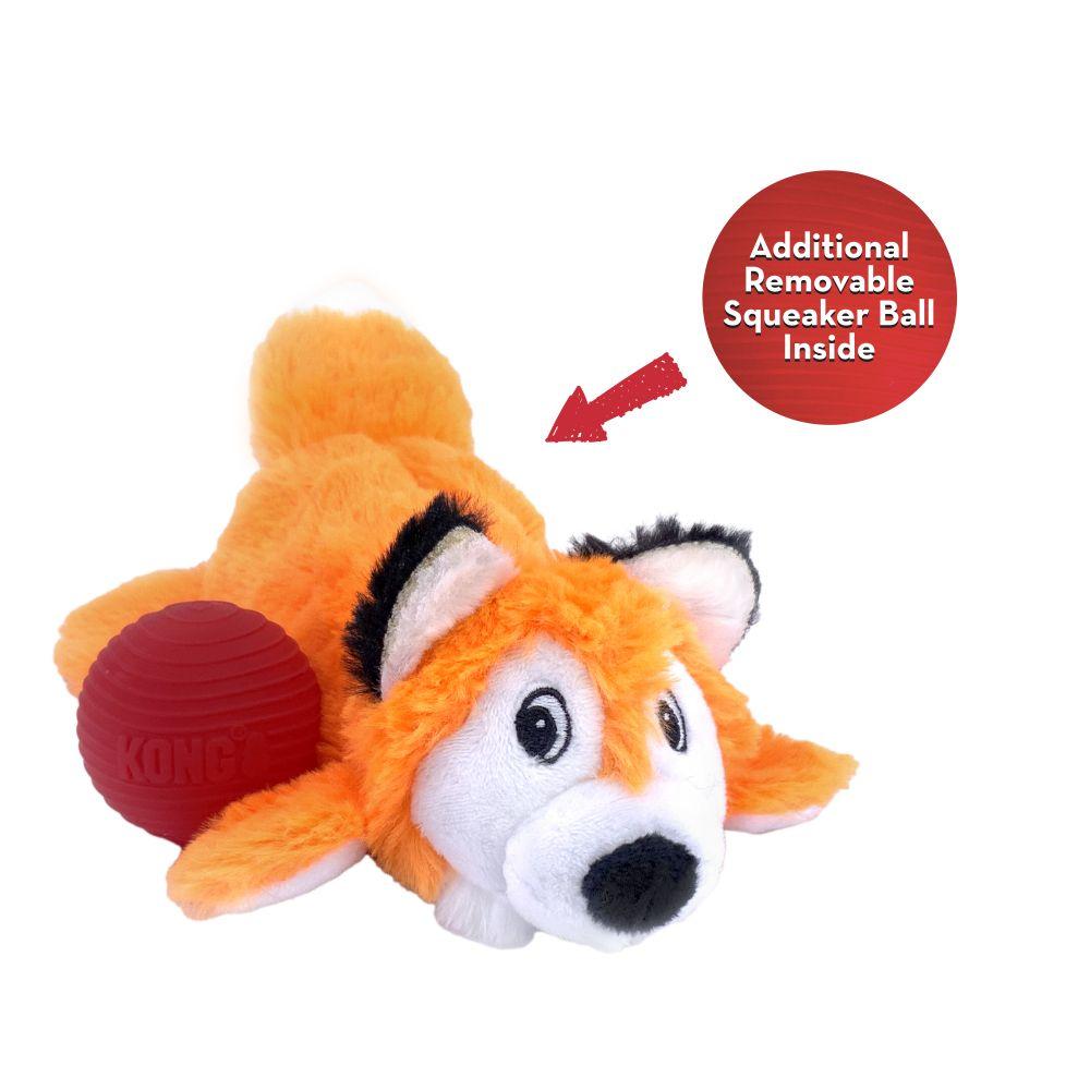KONG Cozie Pocketz Fox Dog Toy, Small