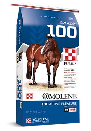 Purina Omolene #100 Active Pleasure Horse Feed, 50-lb