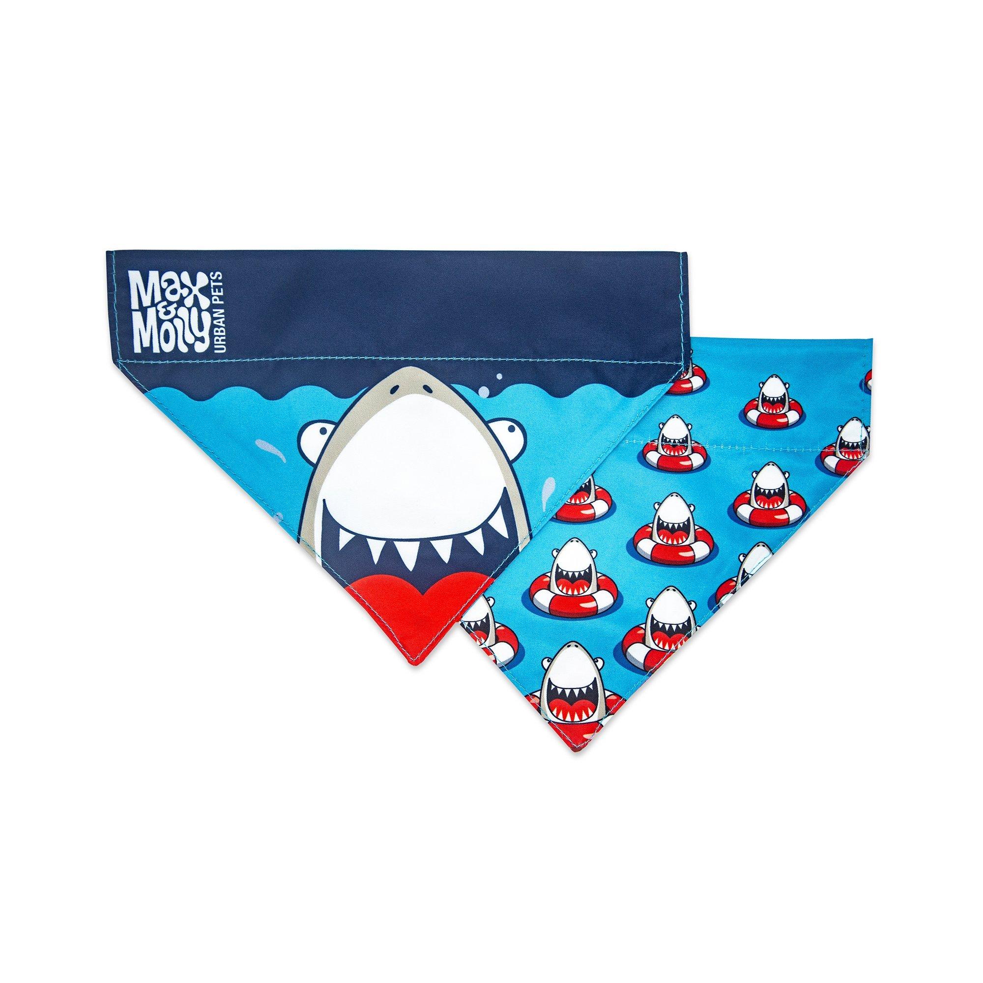 Max & Molly Dog Bandana, Frenzy Shark, Medium/Large