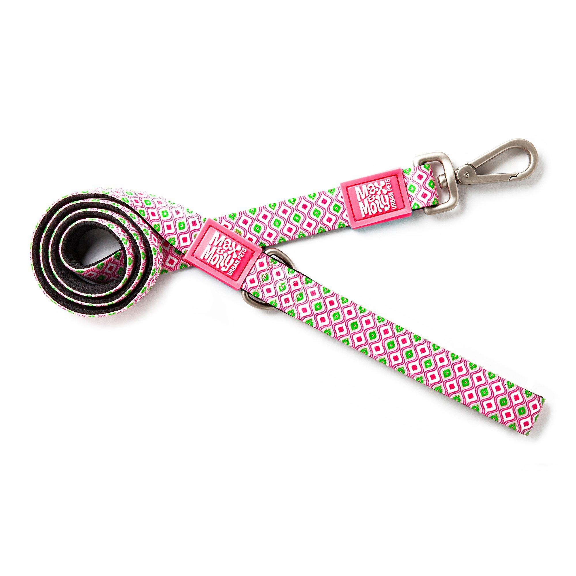 Max & Molly Short Dog Leash, Retro Pink