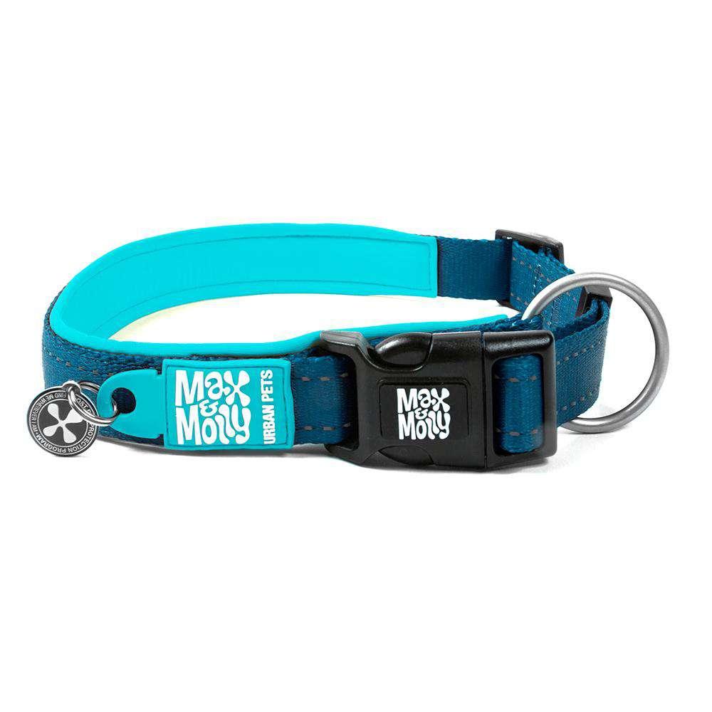 Max & Molly Smart ID Dog Collar, Matrix Blue, Medium
