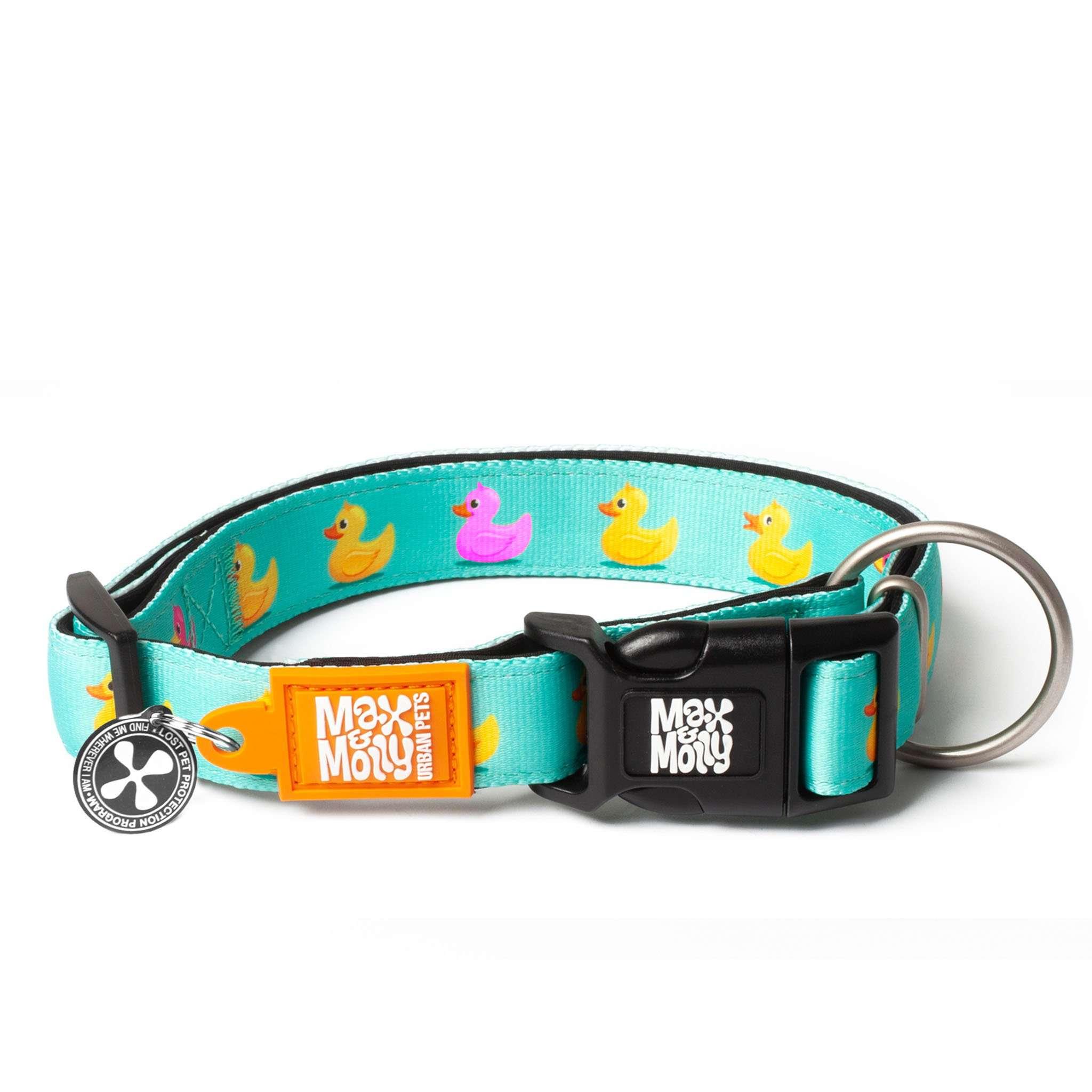 Max & Molly Smart ID Dog Collar, Ducklings, Medium