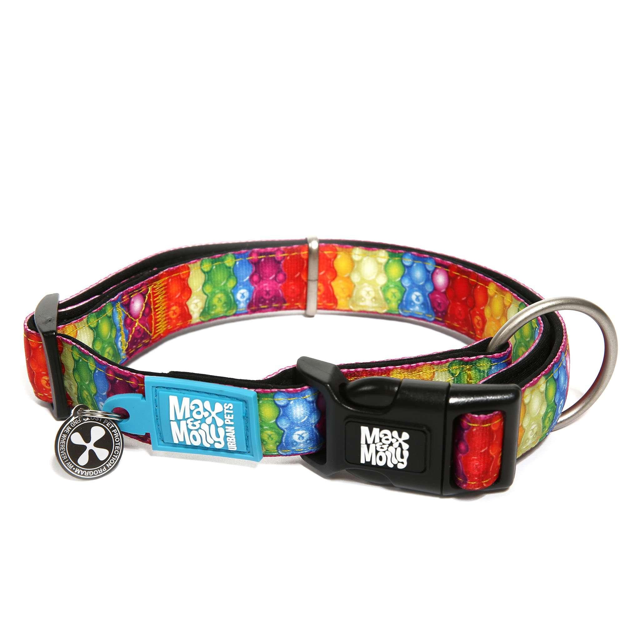 Max & Molly Smart ID Dog Collar, Jelly Bears, Large