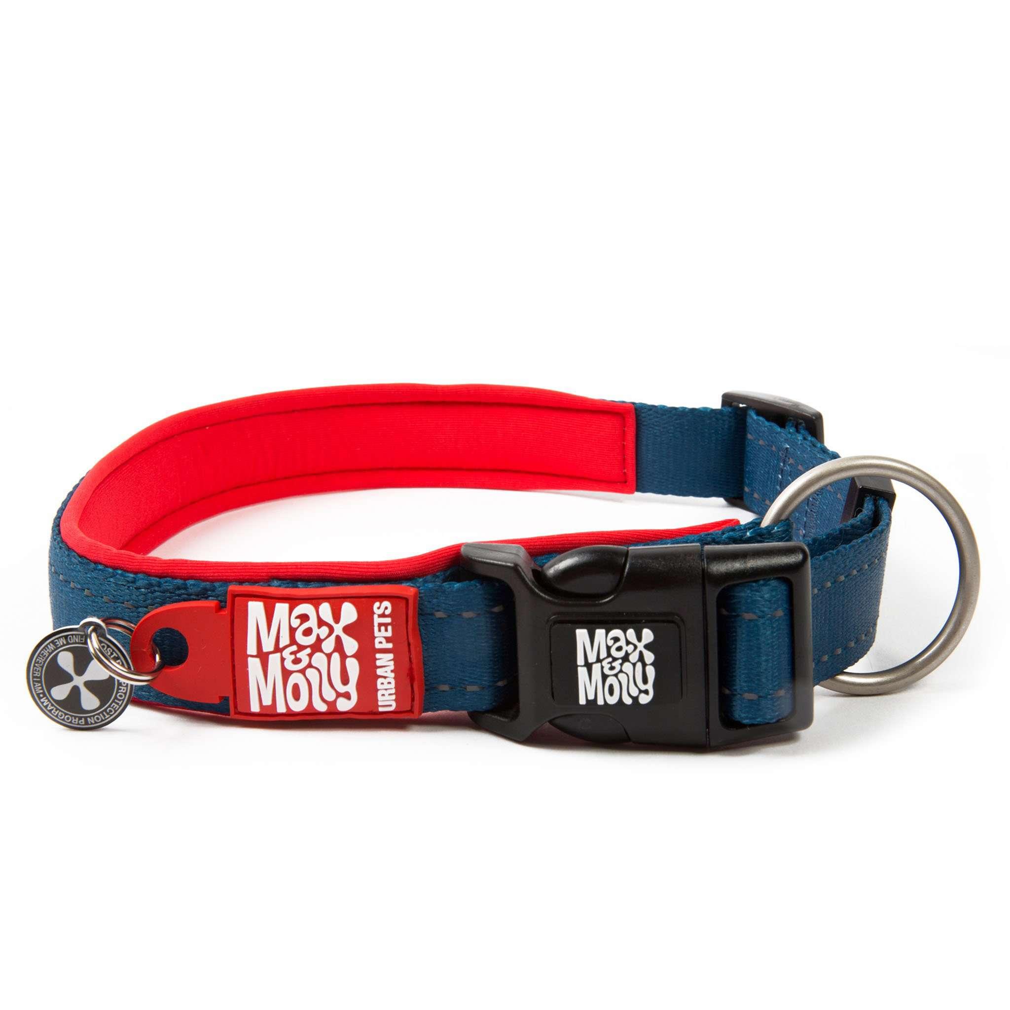 Max & Molly Smart ID Dog Collar, Matrix Red, Medium