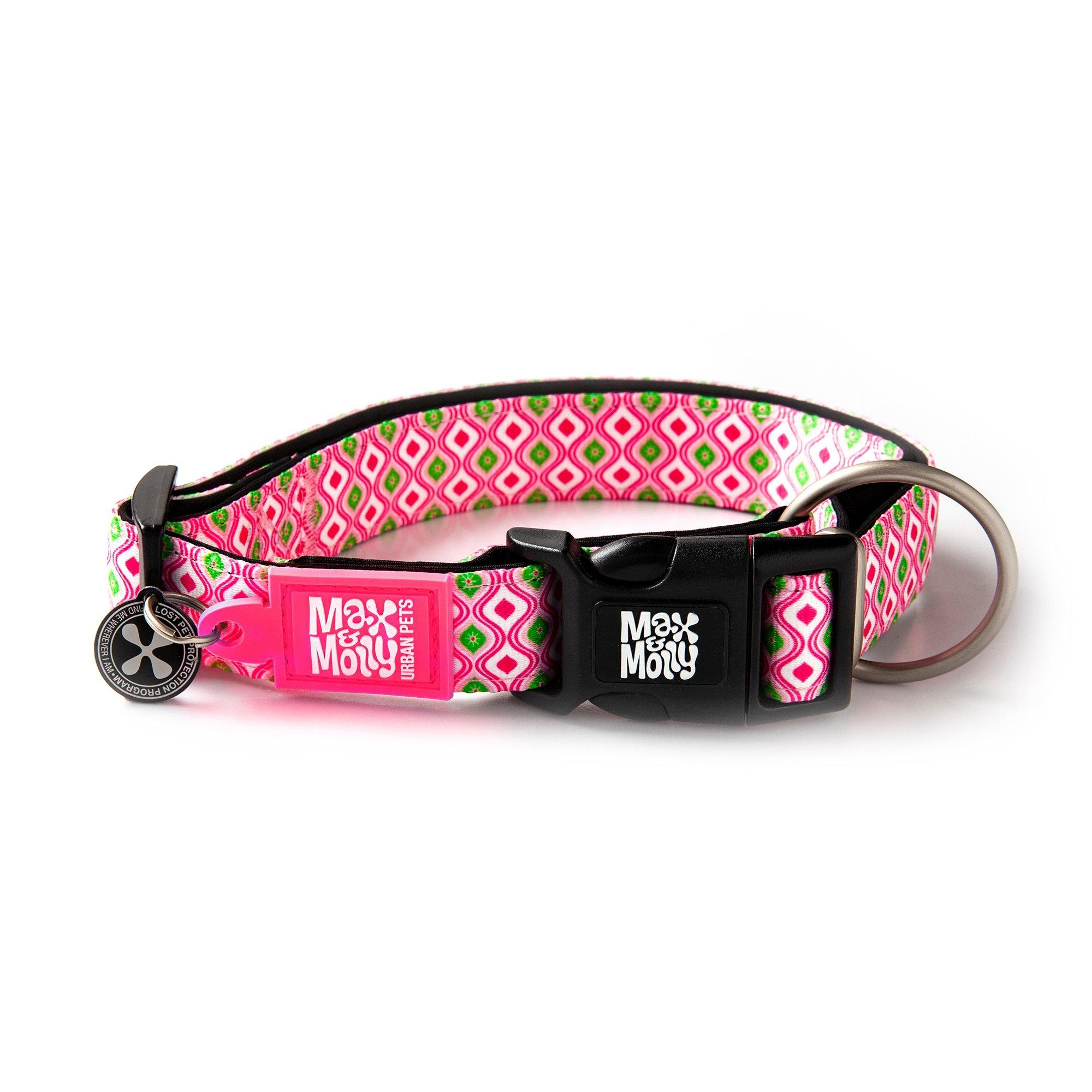Max & Molly Smart ID Dog Collar, Retro Pink, Small