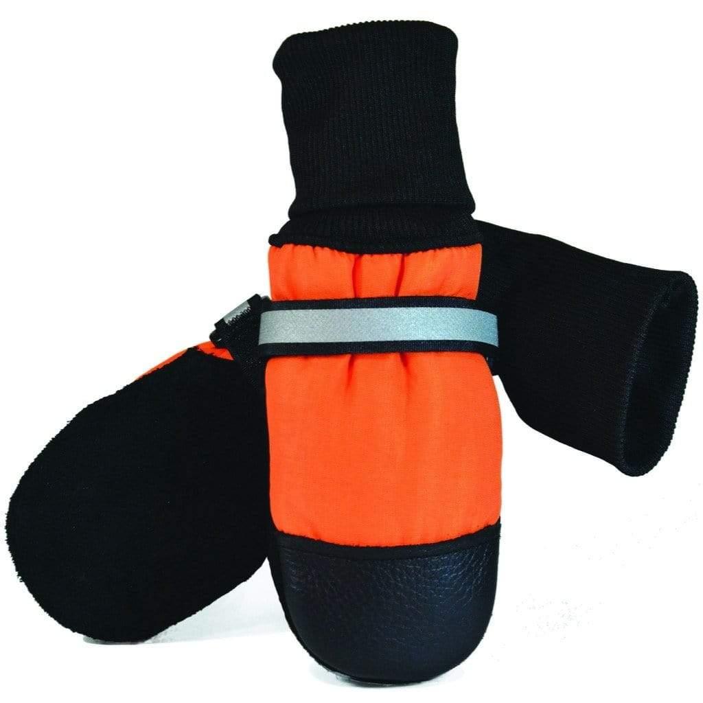 Muttluks Original Fleece-Lined Dog Boots, Orange, Set of 4, Small