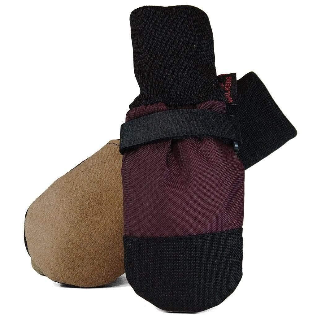 Muttluks Woof Walkers Dog Boots, Burgundy, Set of 4, Large