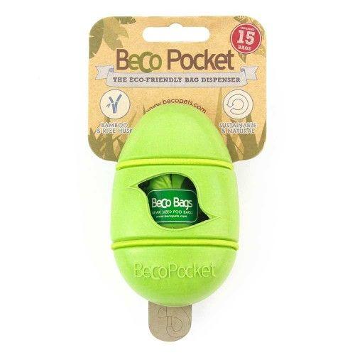 Beco Pocket Dog Poop Bag Dispenser, Green