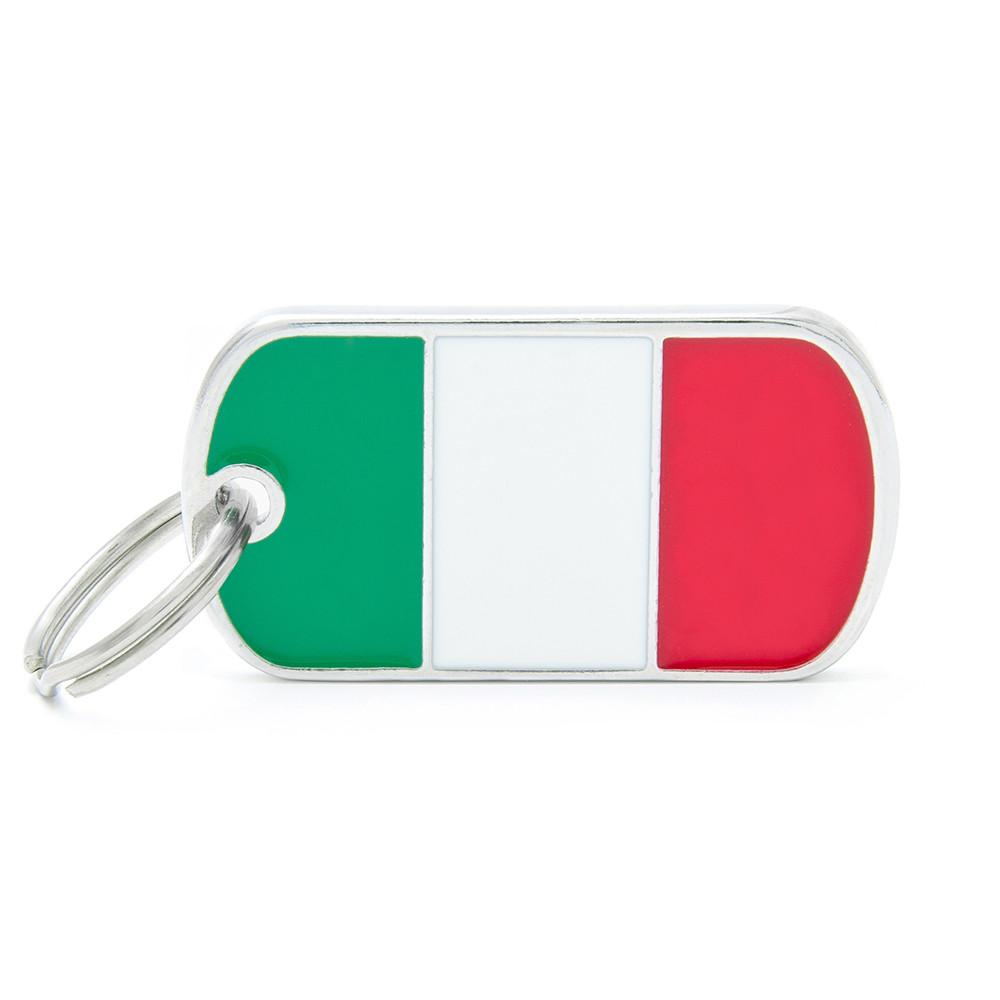 MyFamily Flags Italian Pet ID Tag, Medium