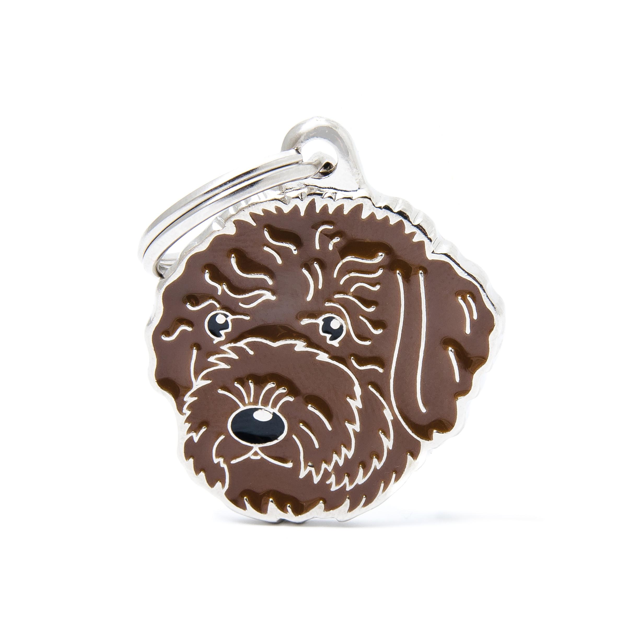 MyFamily Friends Romagna Water Dog Lagotto Romagnolo Pet ID Tag, Brown, Medium