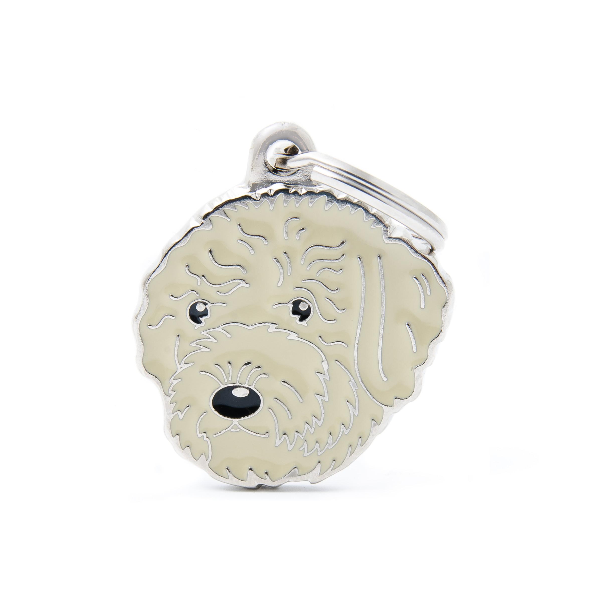 MyFamily Friends Romagna Water Dog Lagotto Romagnolo Pet ID Tag, Cream, Medium