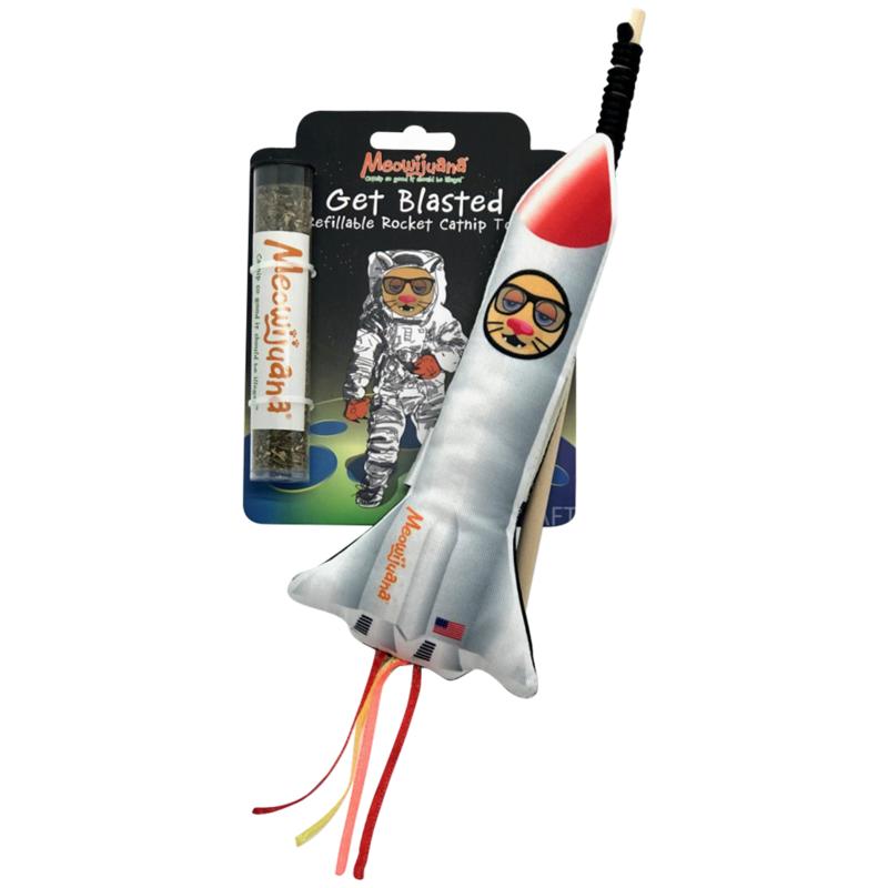 Meowijuana Get Blasted Rocket with Wand Catnip Cat Toy