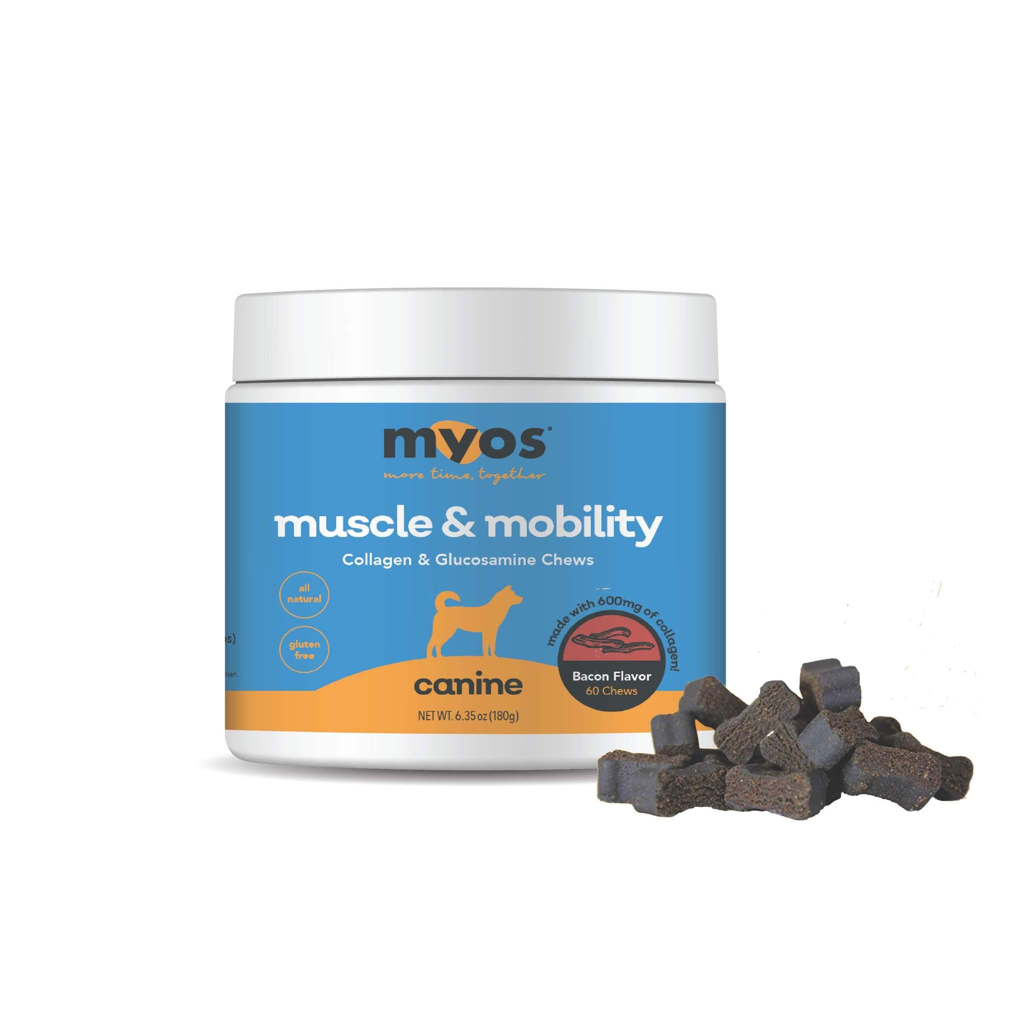 MYOS Canine Muscle & Mobility Collagen Chew Dog Supplement, 6.35-oz