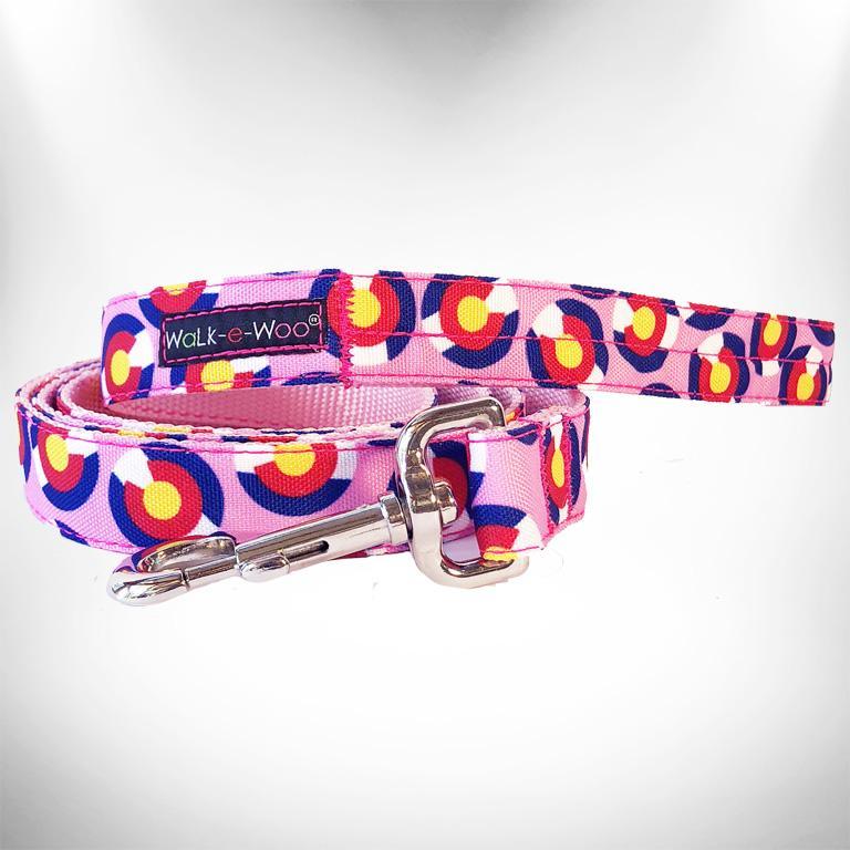 WaLk-e-Woo Dog Lead, Colorado Pink