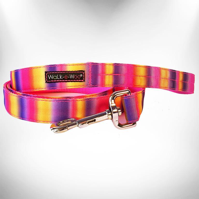WaLk-e-Woo Dog Lead, Tie Dye Pink/Purple