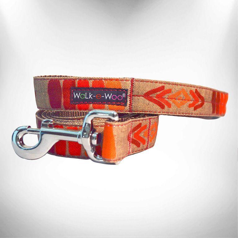 WaLk-e-Woo Dog Lead, Tribal Red, Regular