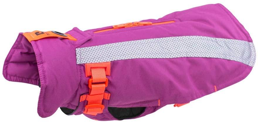 RC Pets Vortex Parka Dog Coat, Mulberry/Hot Coral