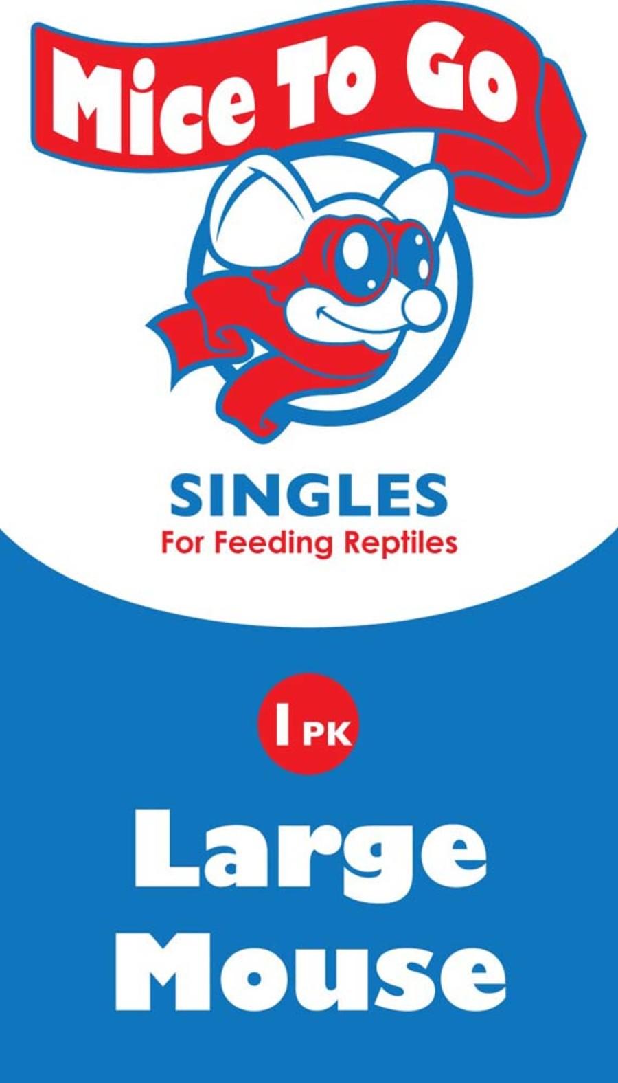 Mice To Go Singles Frozen Large Mouse Reptile Food, 1-pk