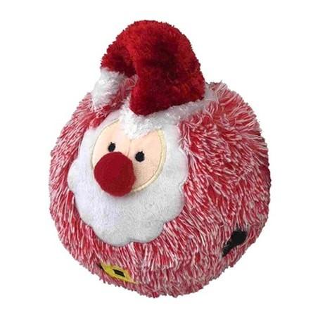 Petlou Christmas EZ Squeaker Santa Ball Dog Toy