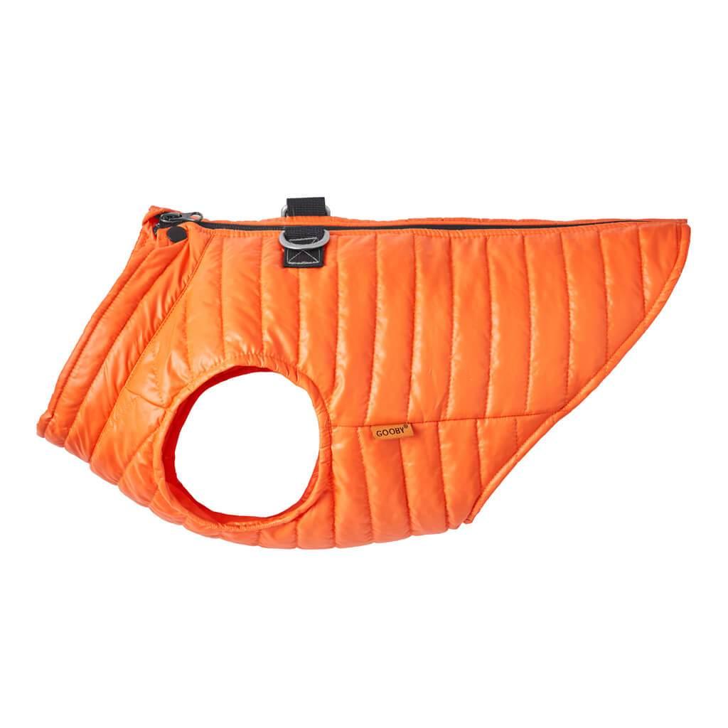 Gooby Puffer Dog Vest, Orange, X-Large