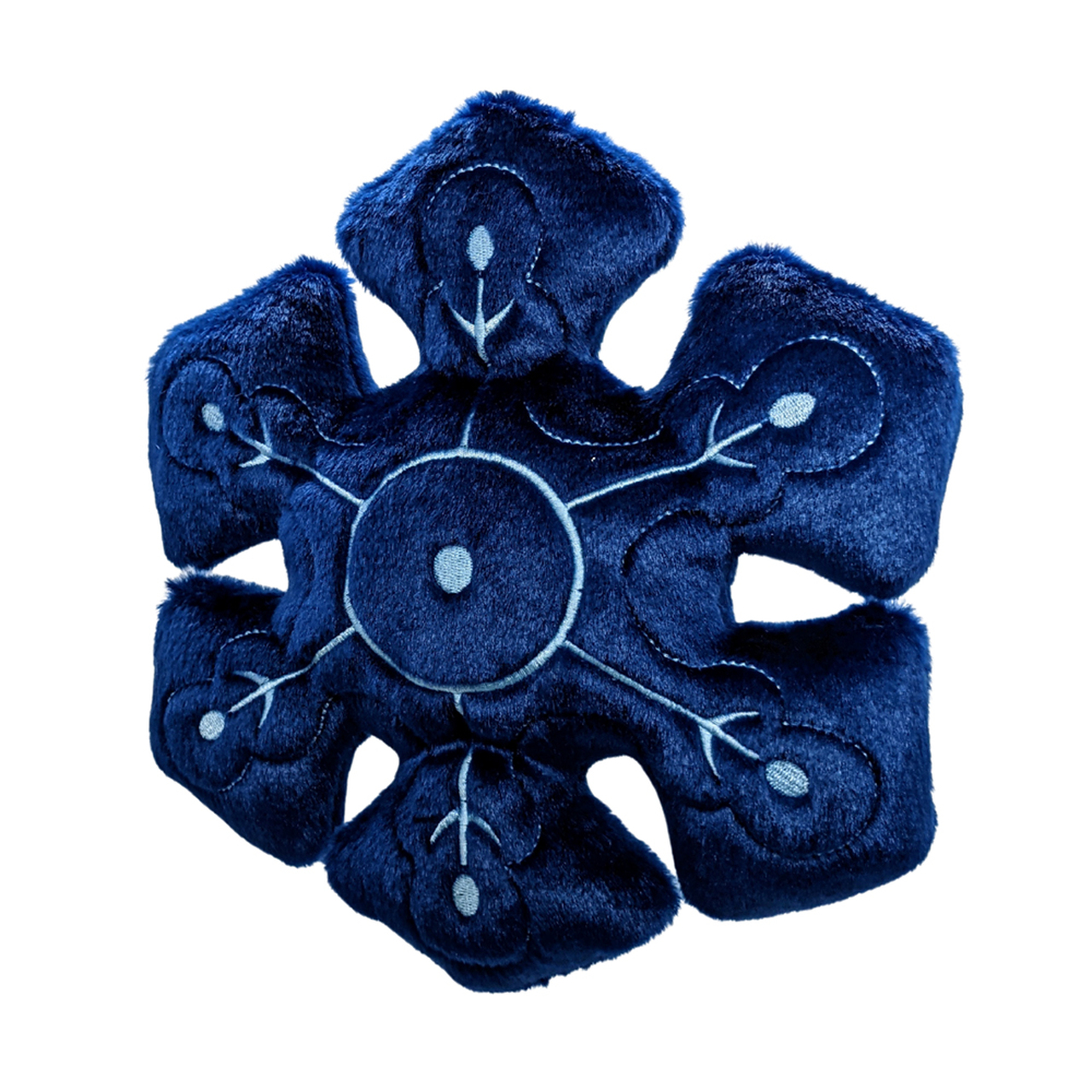 Fluff & Tuff Holiday Snowflake Dog Toy, Blue