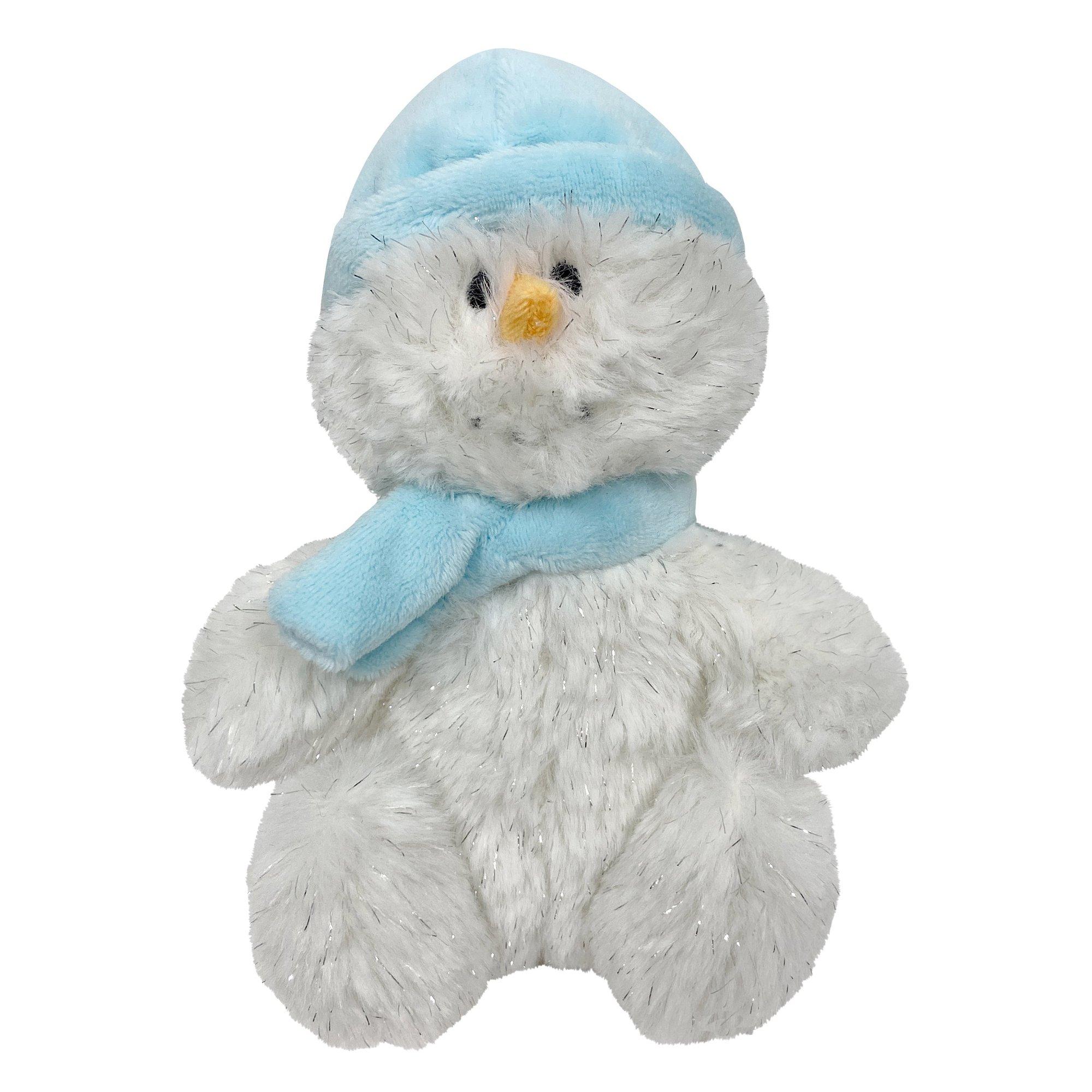 foufouBRANDS Holiday Winter Sparkle Plush Snowman Dog Toy