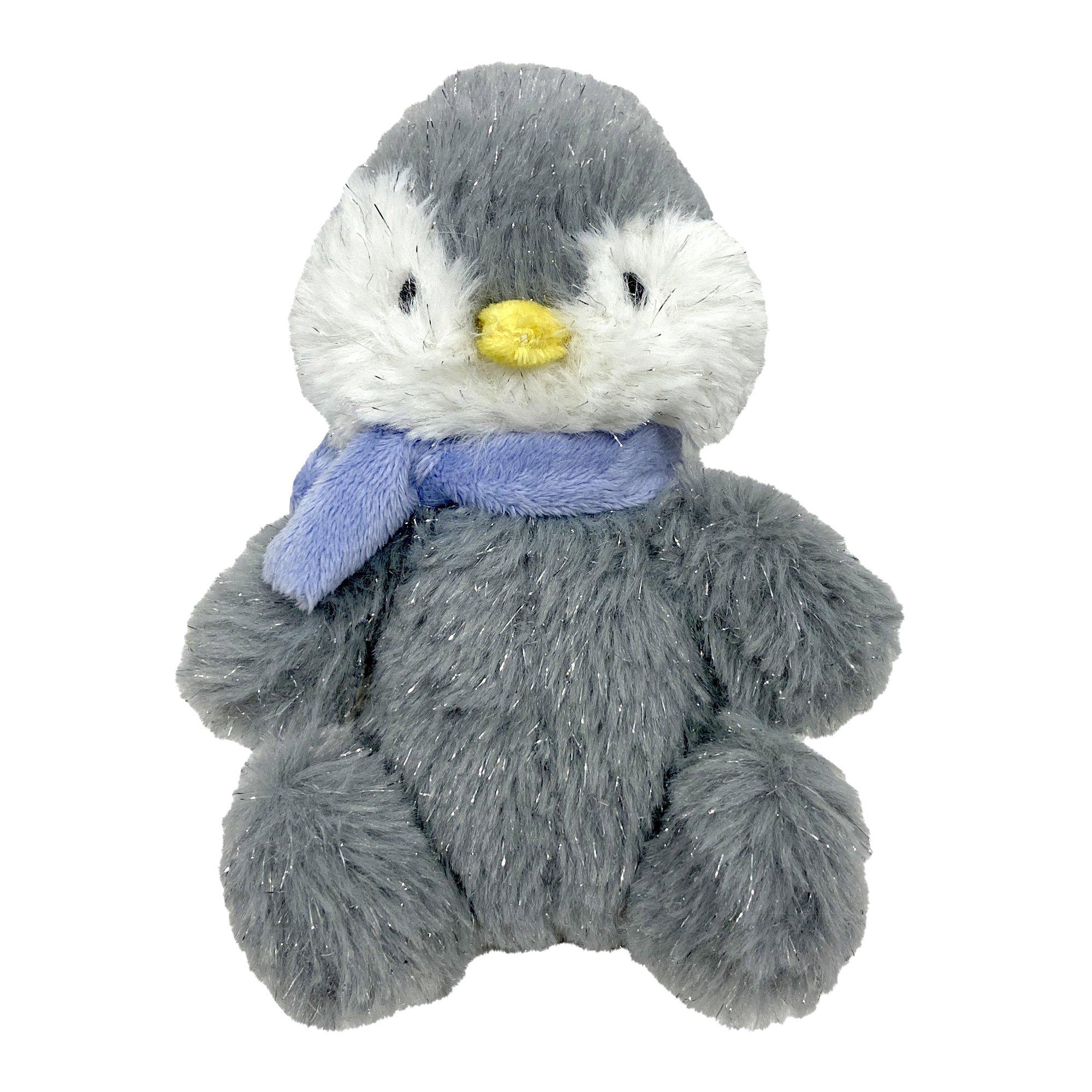 foufouBRANDS Holiday Winter Sparkle Plush Penguin Dog Toy