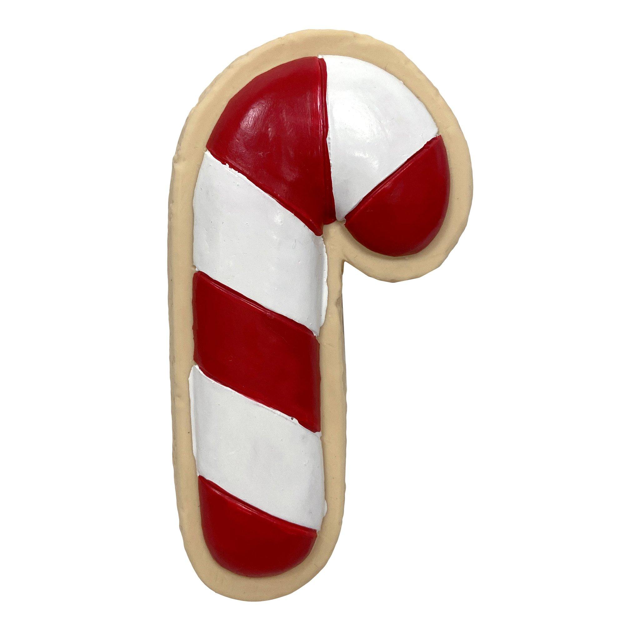 foufouBRANDS Jouet en latex Holiday Sugar Cookie Chew Candy Cane à mâcher pour chiens, 4 pouces