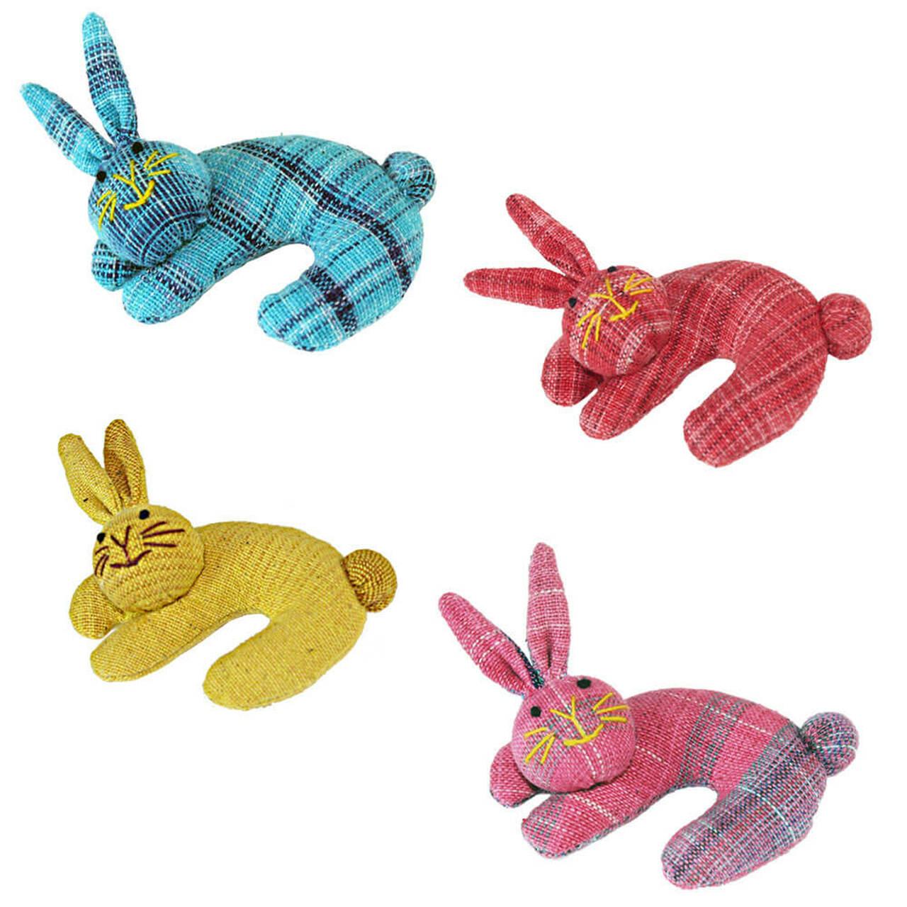 Goli Design Curly Bunny Catnip Cat Toy, Red